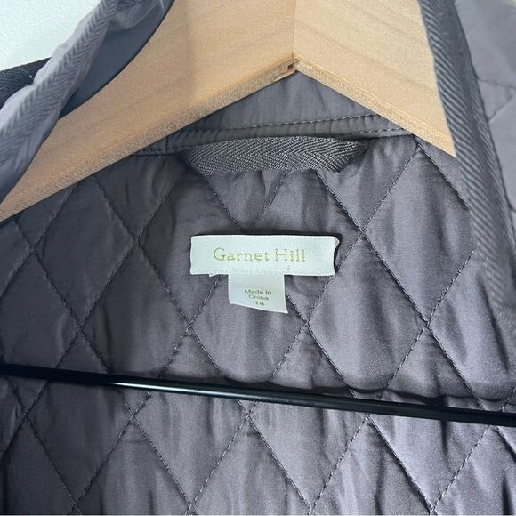 Garnet Hill Essential Quilted Car Coat Sz 14 - Picture 6 of 16